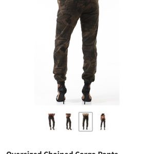 chained camo pants